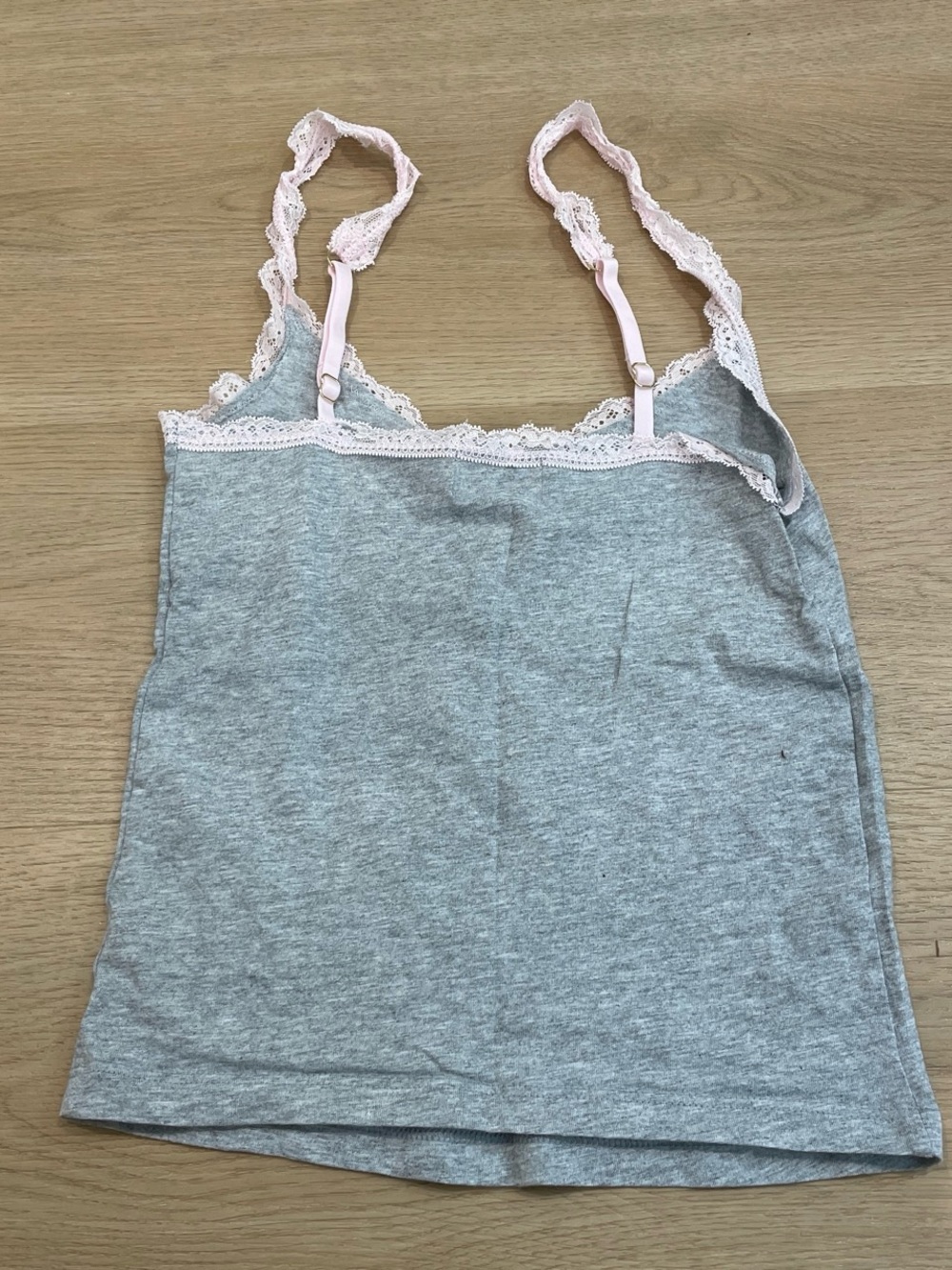 LoveShackFancy Gray Tank Top with Pink Bow - Picture 3 of 3